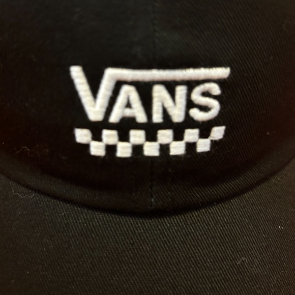 Vans Off the wall unisex black and white 100% cotton check logo baseball cap NWT - Picture 4 of 7